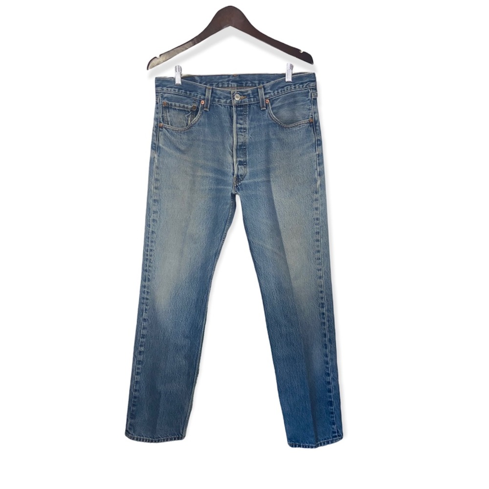 Vintage 501 Levi’s Medium Wash Straight Leg Jeans - Picture 8 of 13